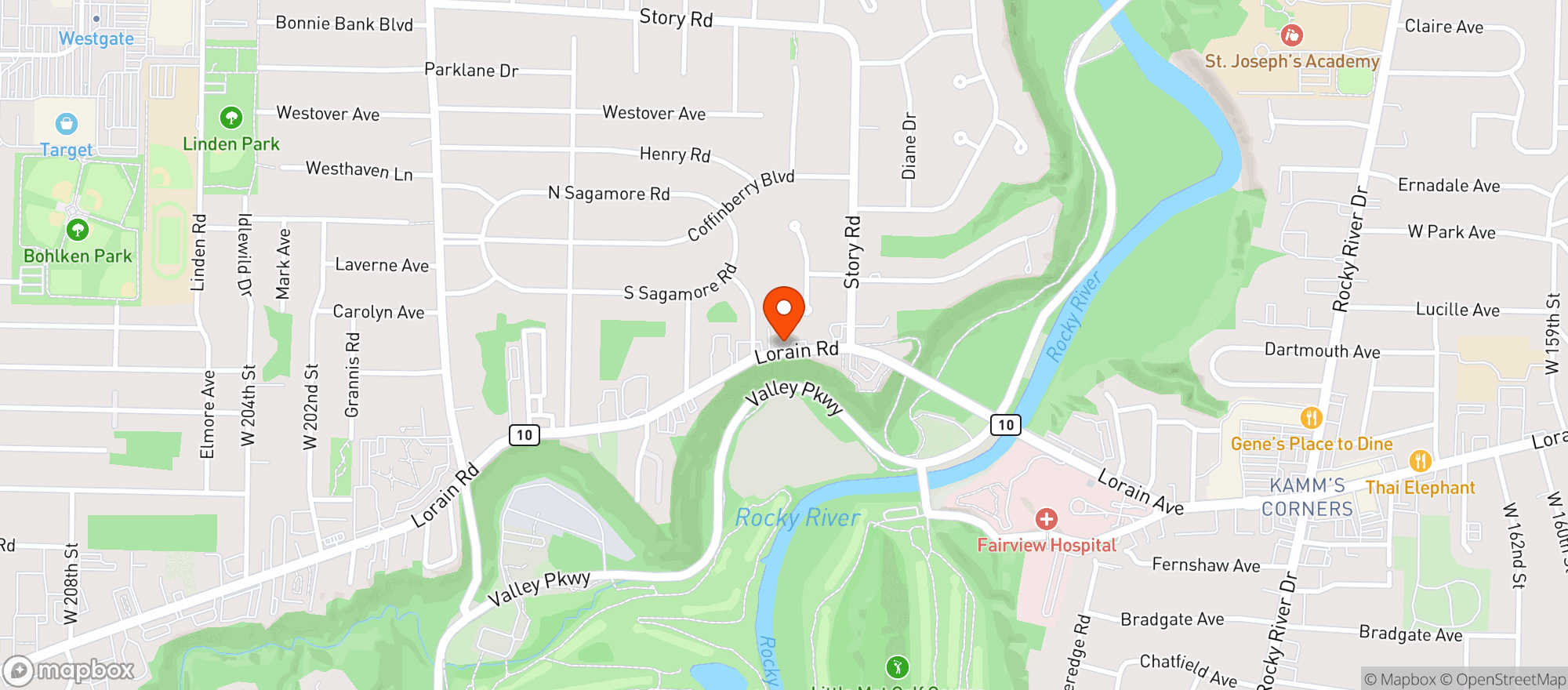 Map showing Fairview Convenient Food Mart