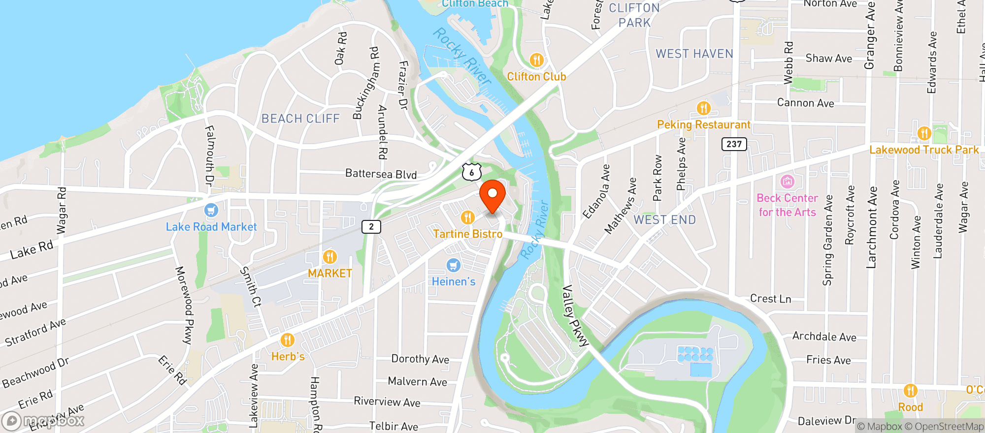 Map showing Salmon Daves Pacific Grille