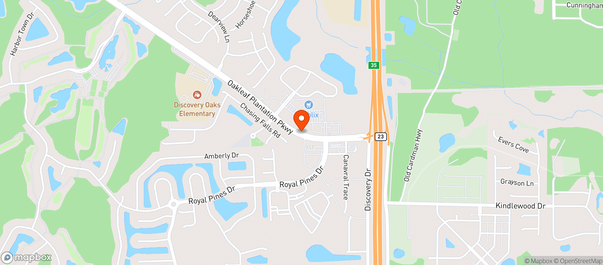 Map showing Publix Super Market
