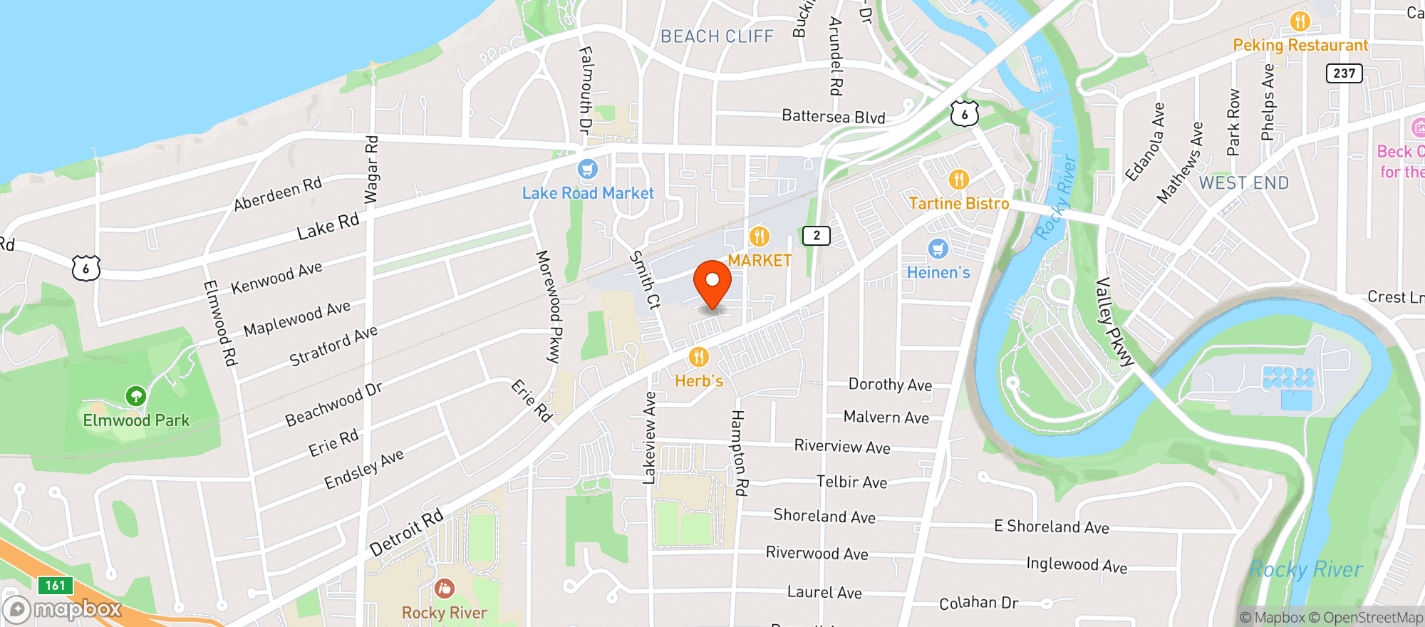 Map showing Westsiders
