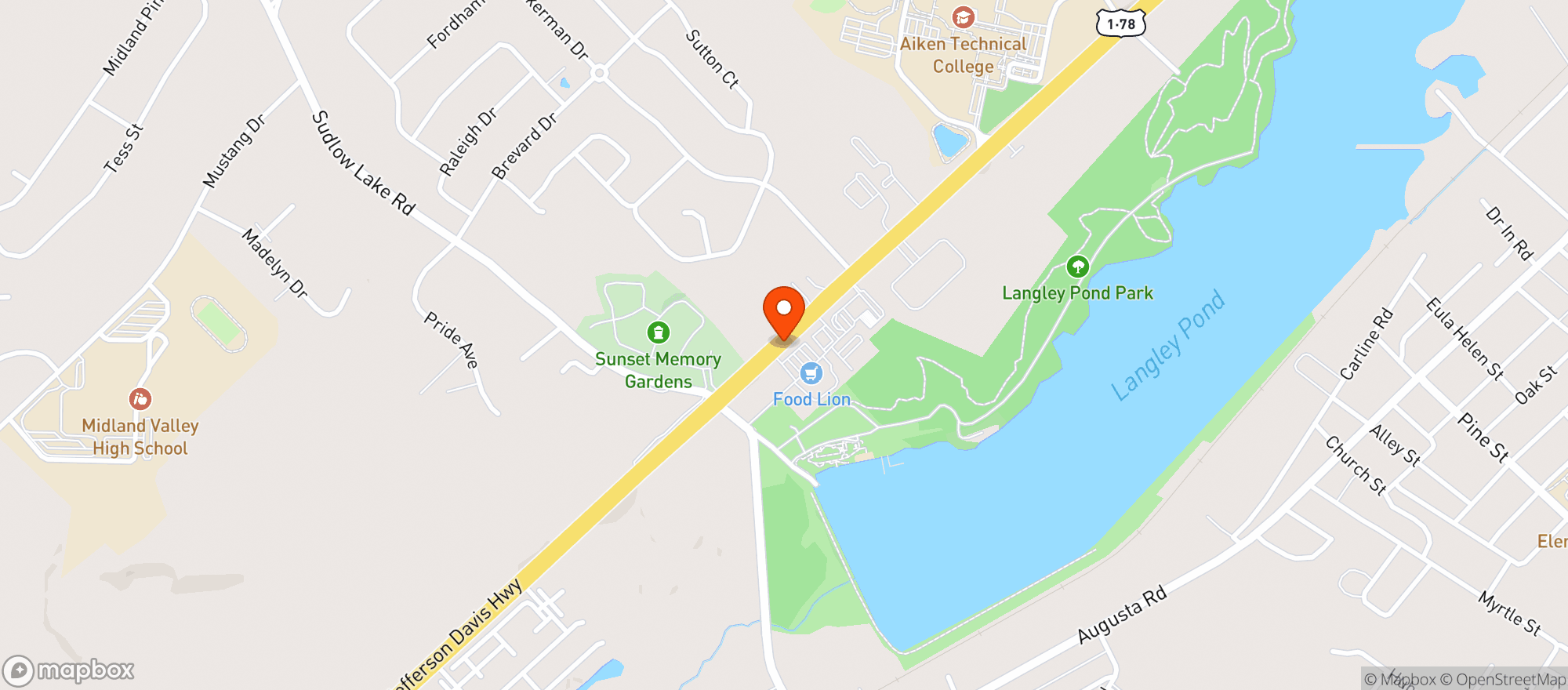 Map showing Food Lion