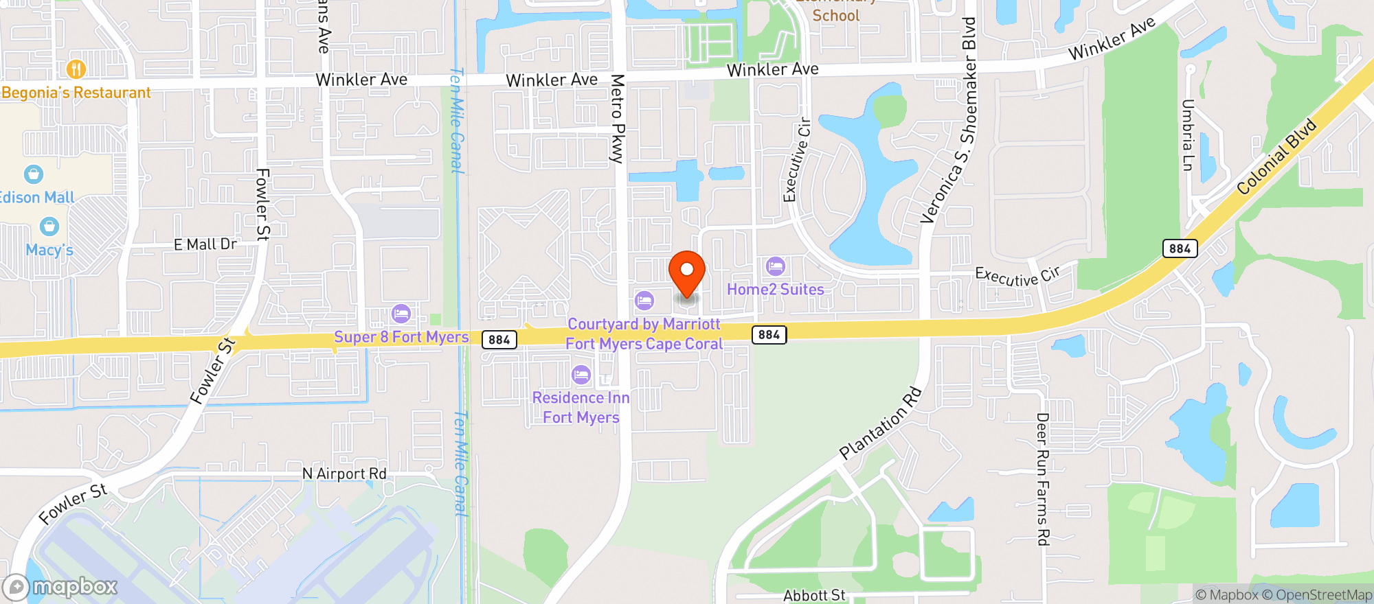 Map showing Millers Ale House