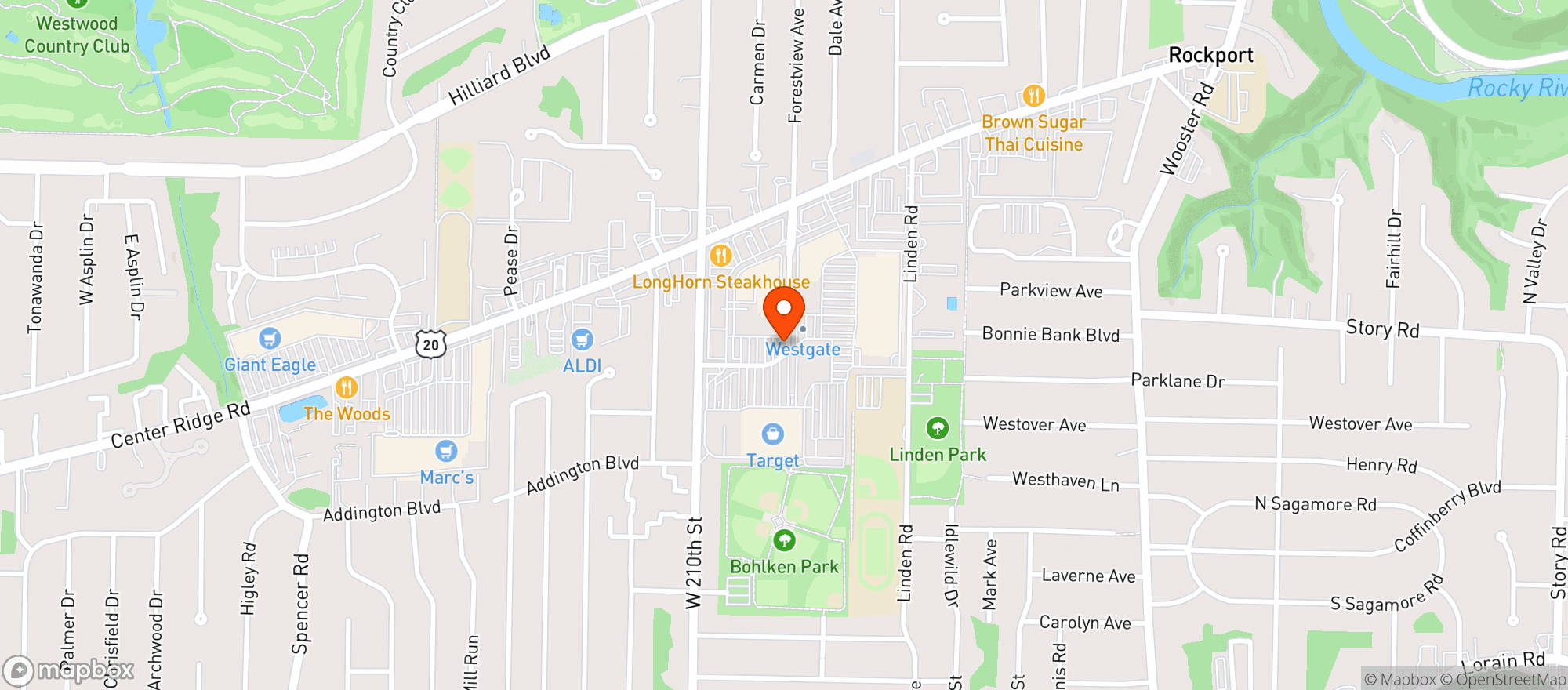 Map showing Target