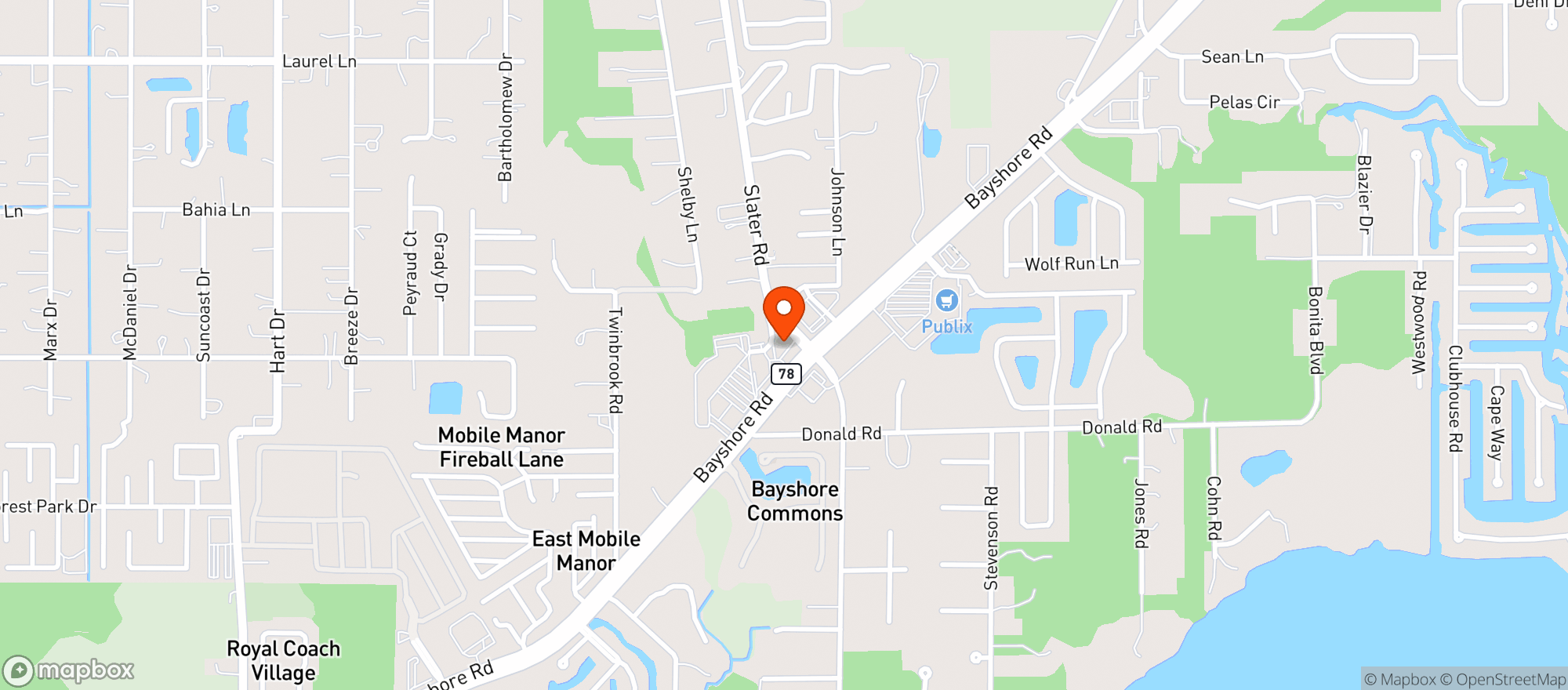 Map showing Circle K # 7685