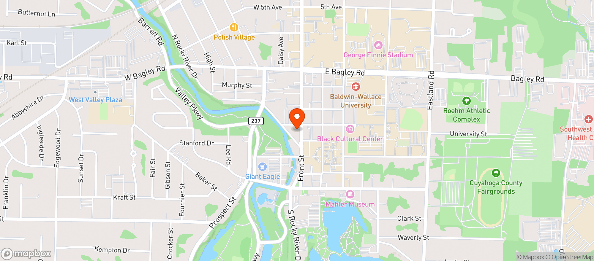 Map showing Berea Beverage