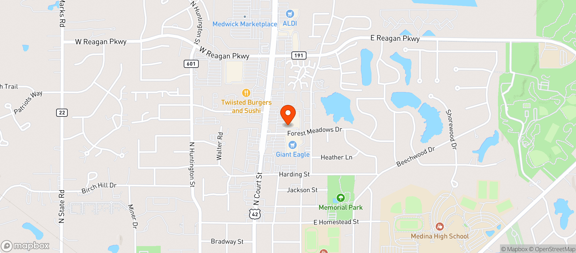 Map showing Buehler's Fresh Foods