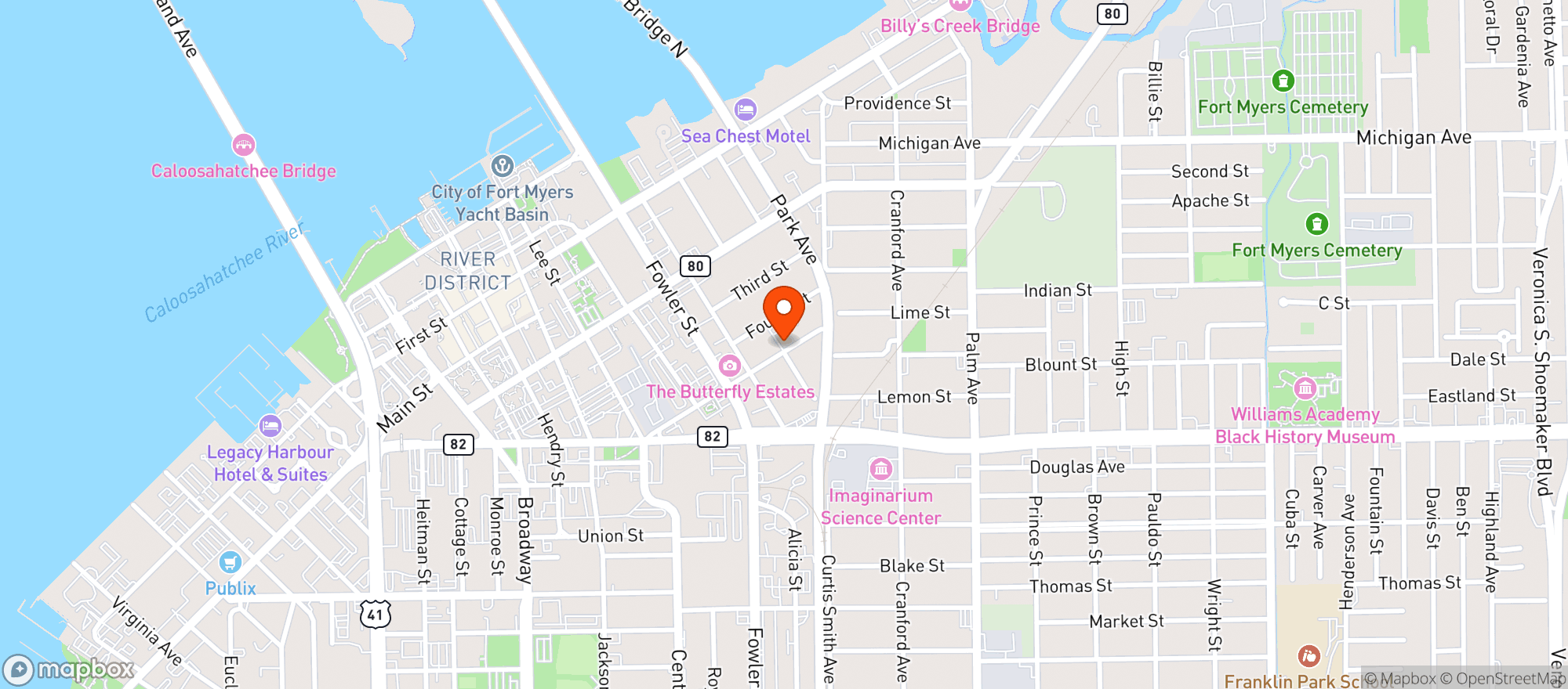 Map showing Remedies Parlor