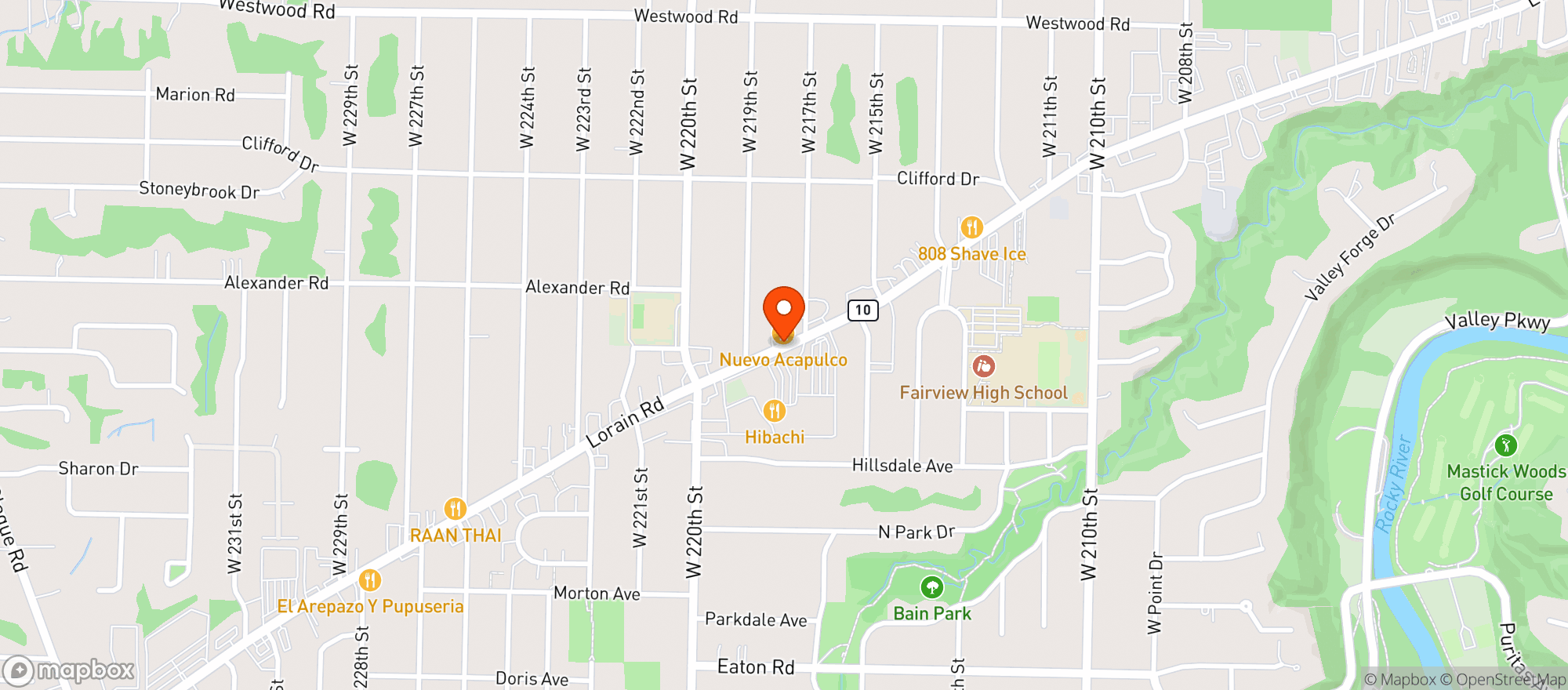 Map showing Nuevo Acapulco Mexican Restauran