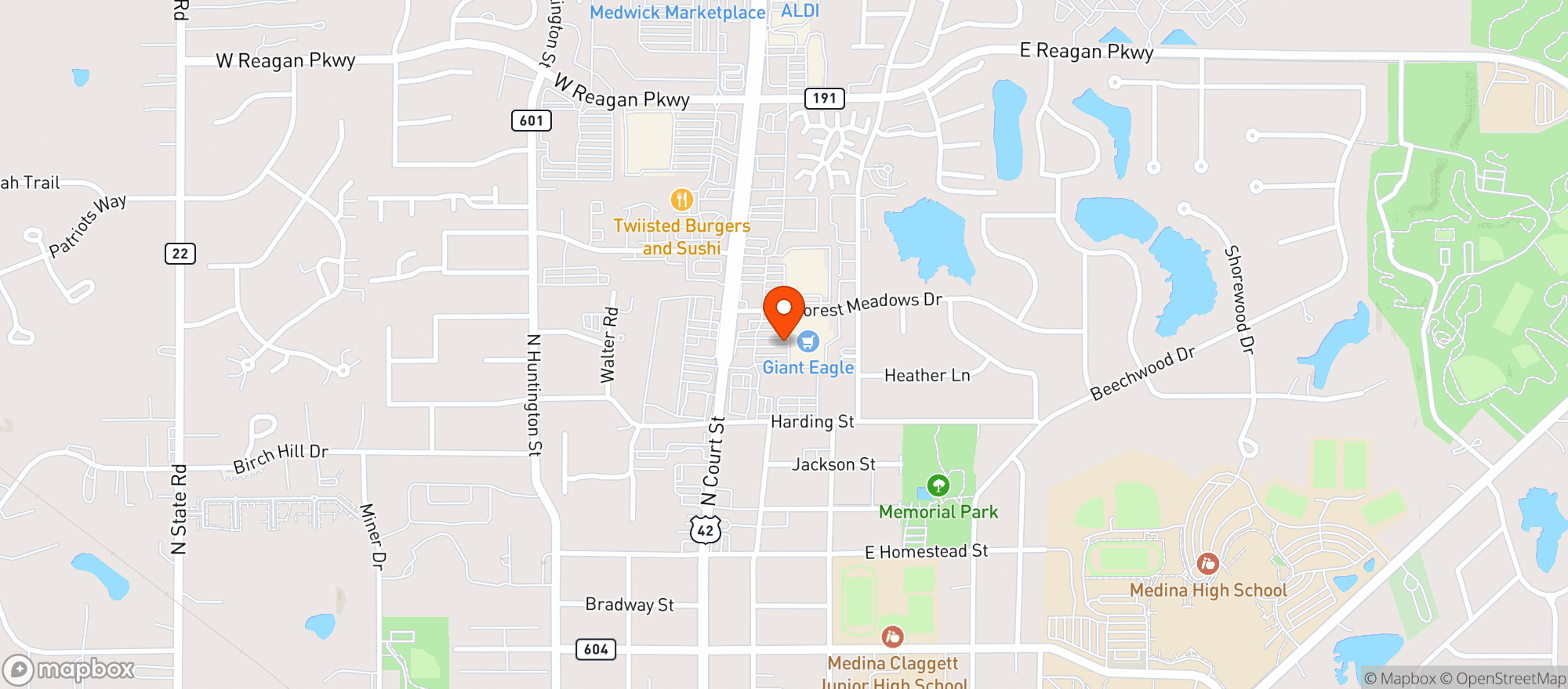 Map showing Gianteagle