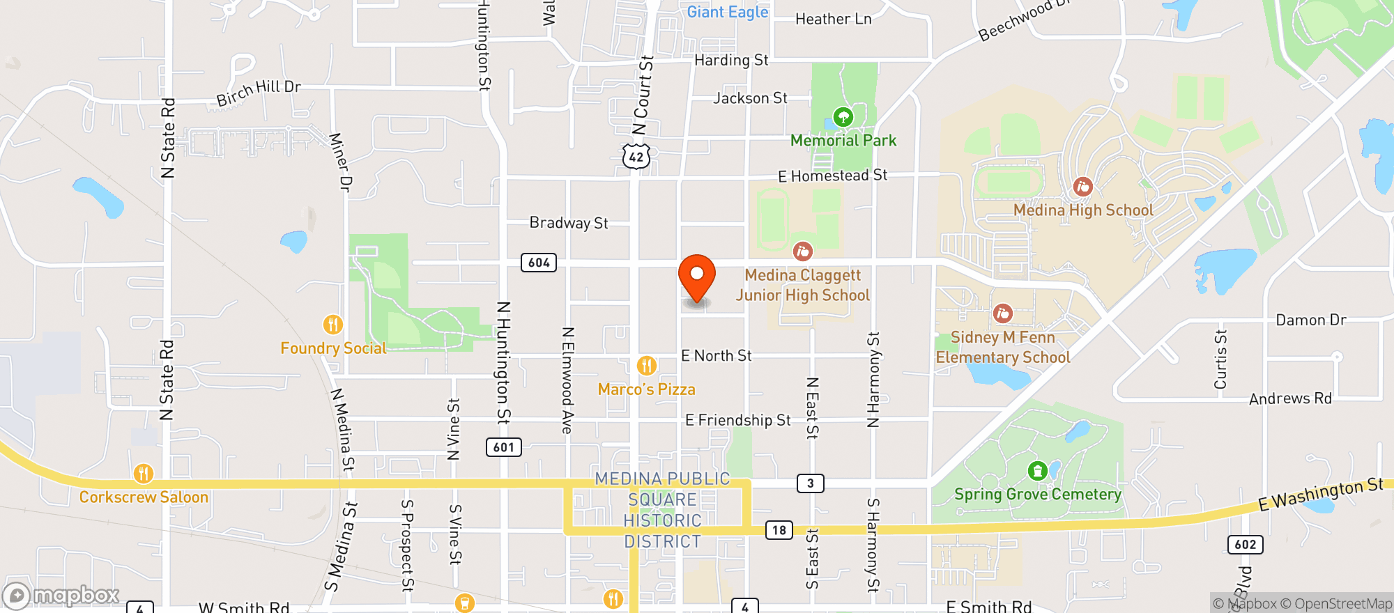 Map showing St Matthew Lutheran Church