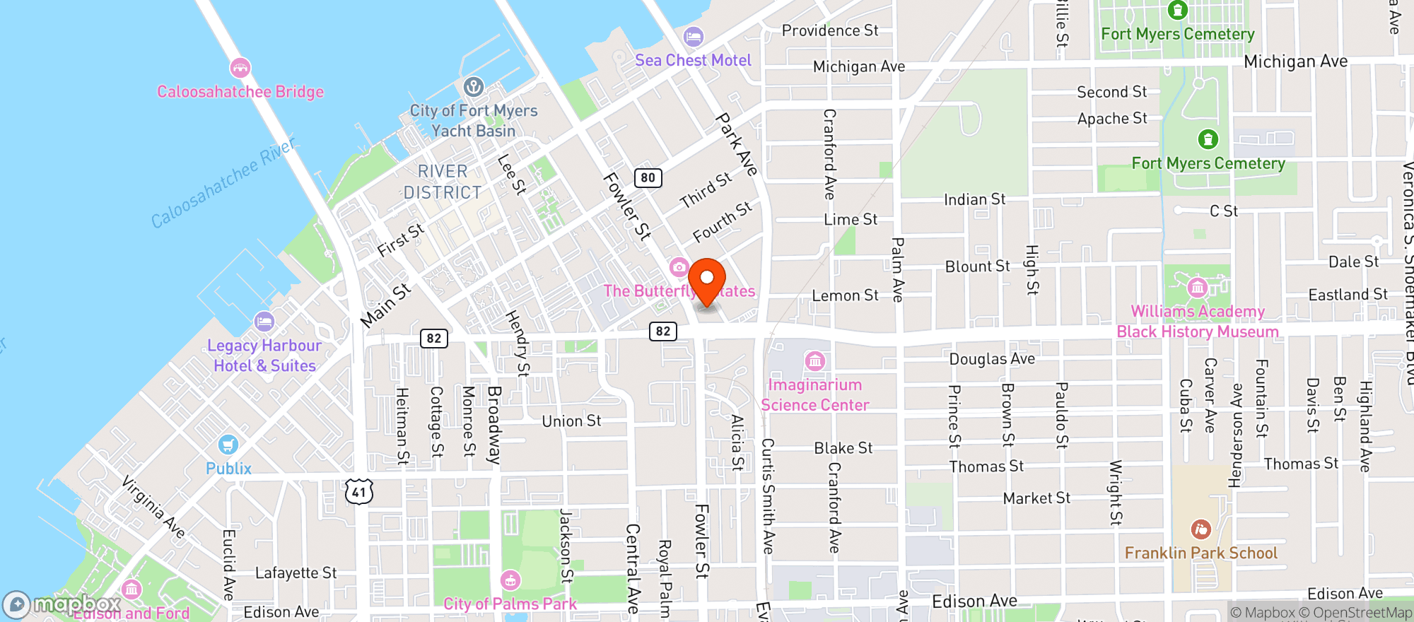 Map showing Swamp Cat Brewing Company