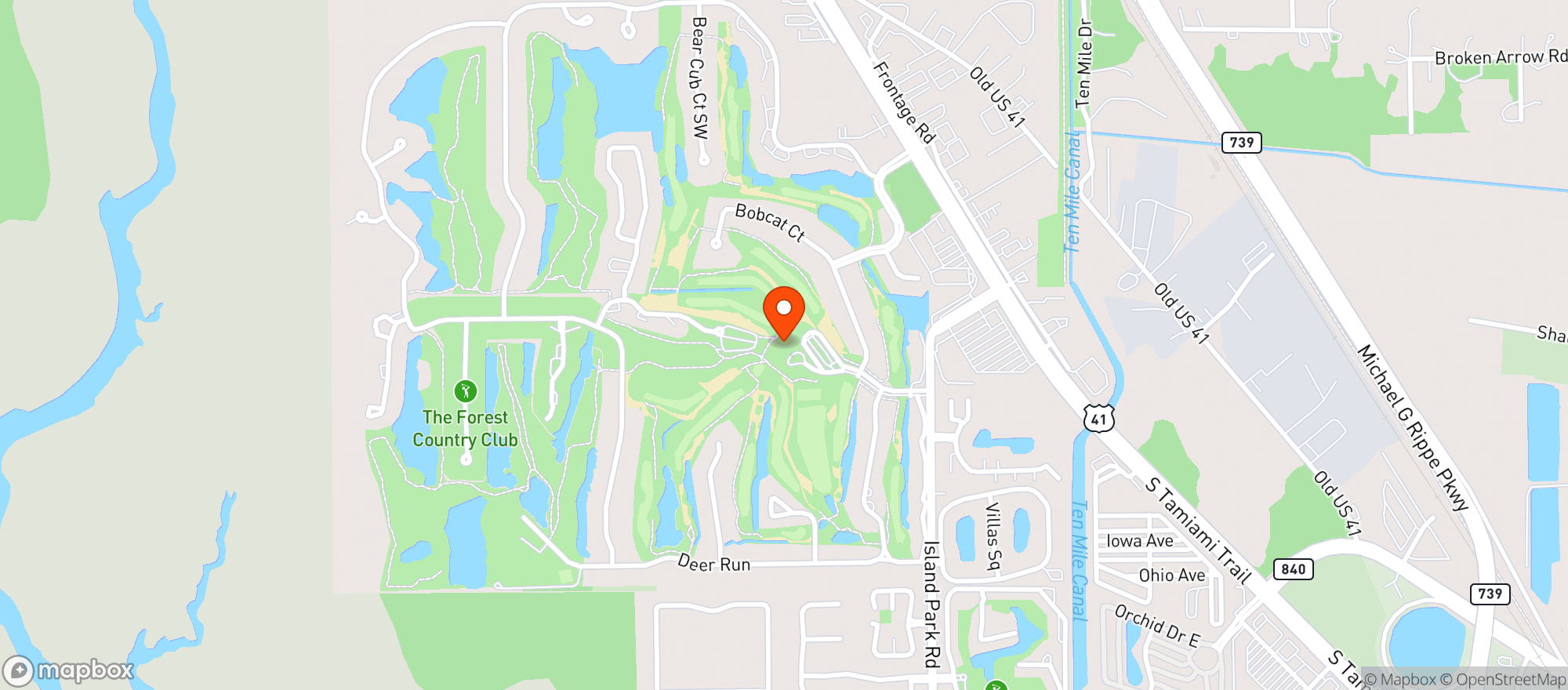 Map showing Forest Country Club
