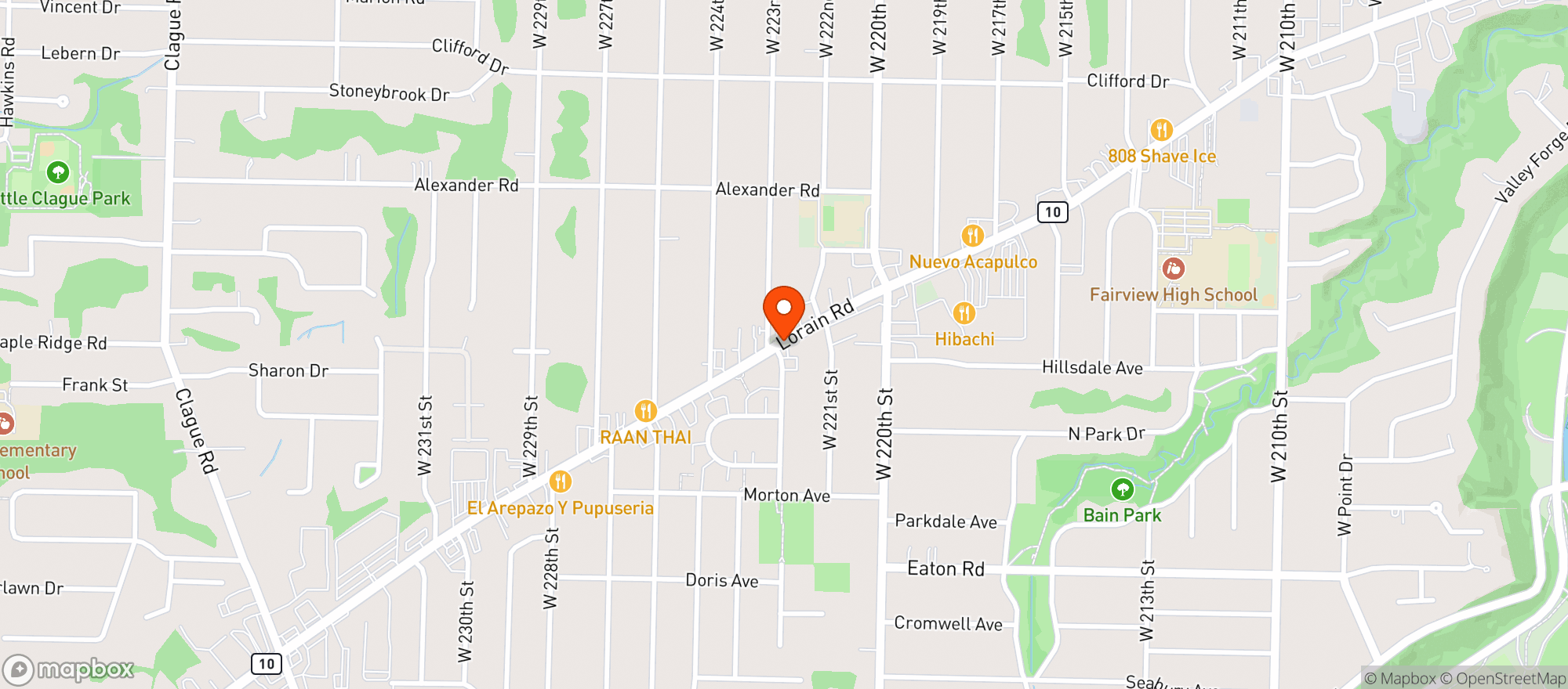 Map showing Federales Street Tacos