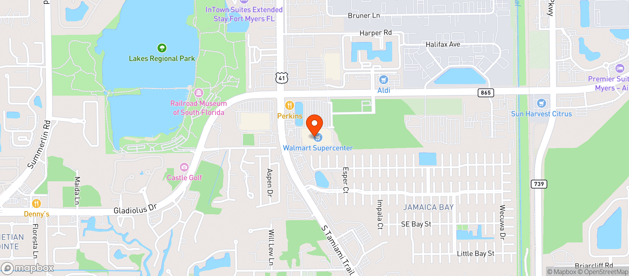 Map showing Walmart Supercenter