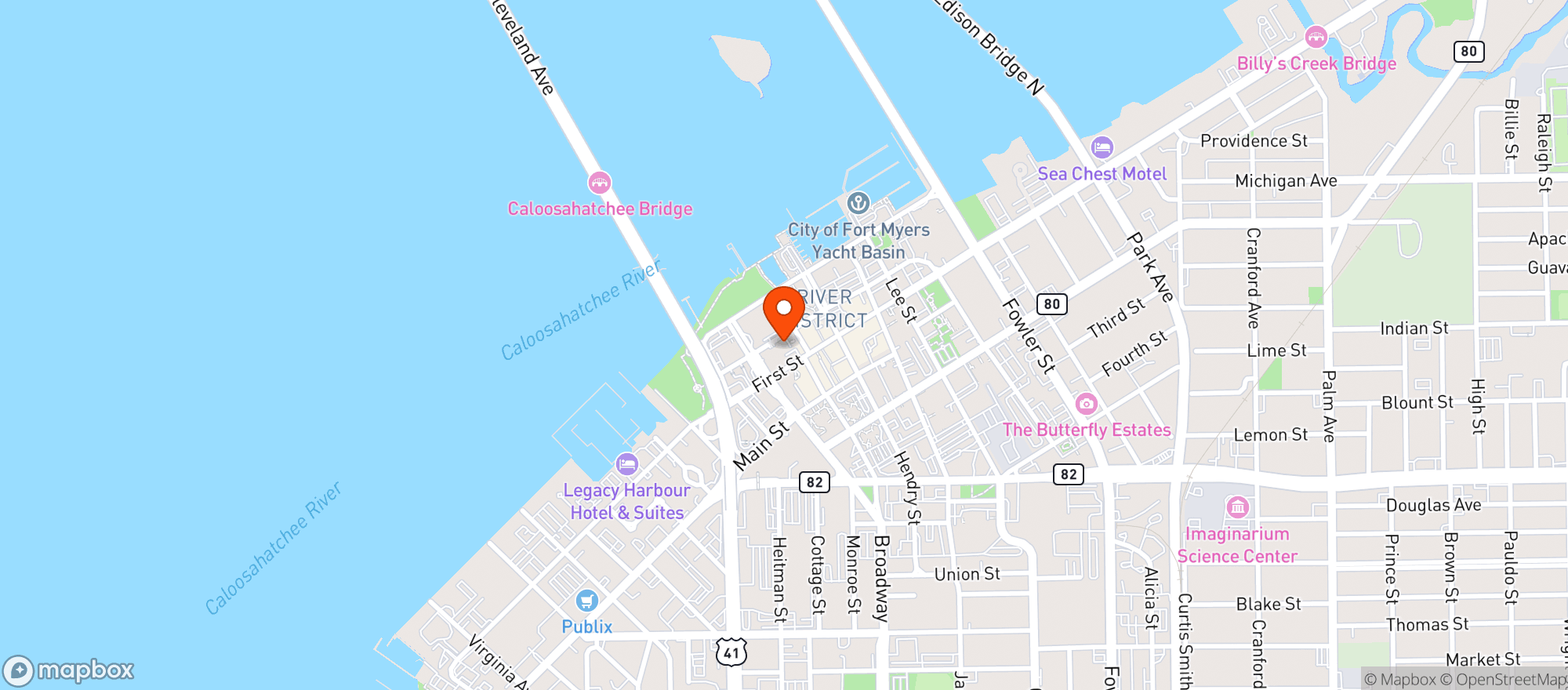 Map showing Bay Street Yard