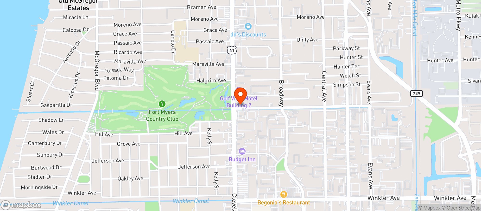 Map showing Miscue Lounge