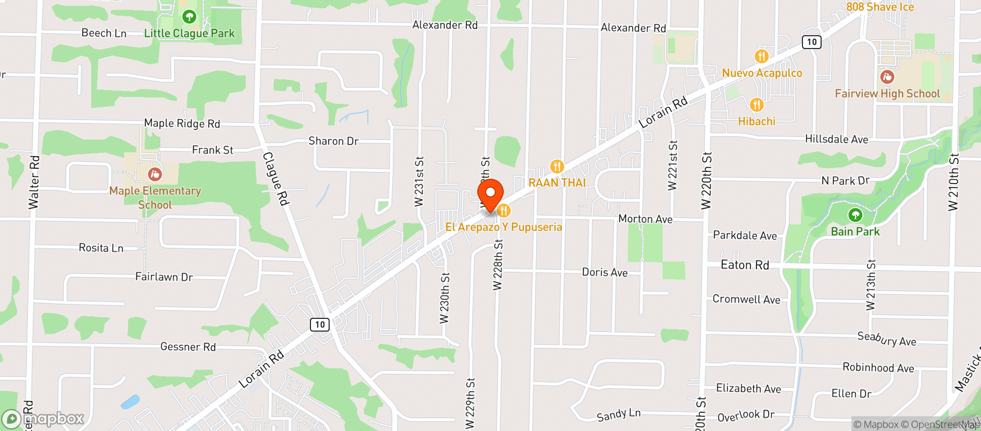Map showing Bonnies Lounge