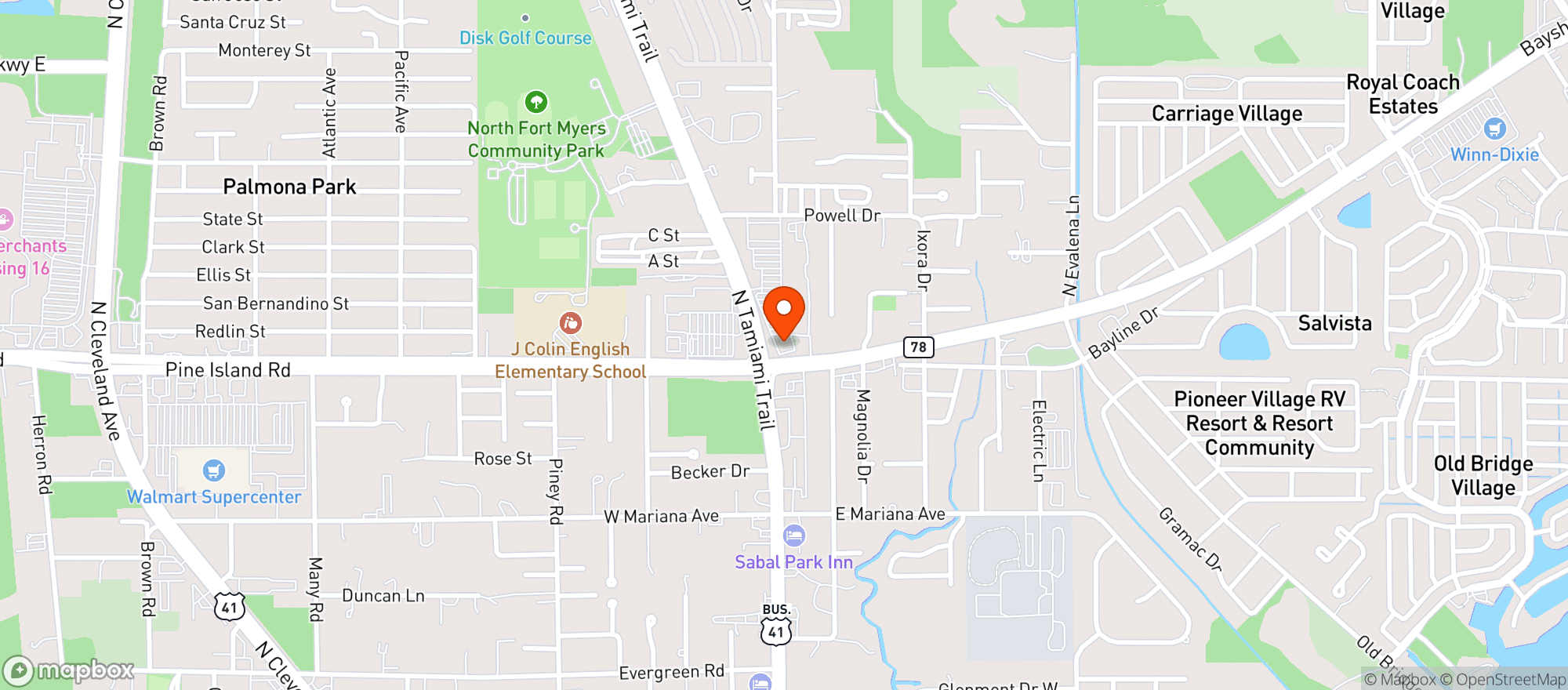 Map showing Aaa Discount Liquors