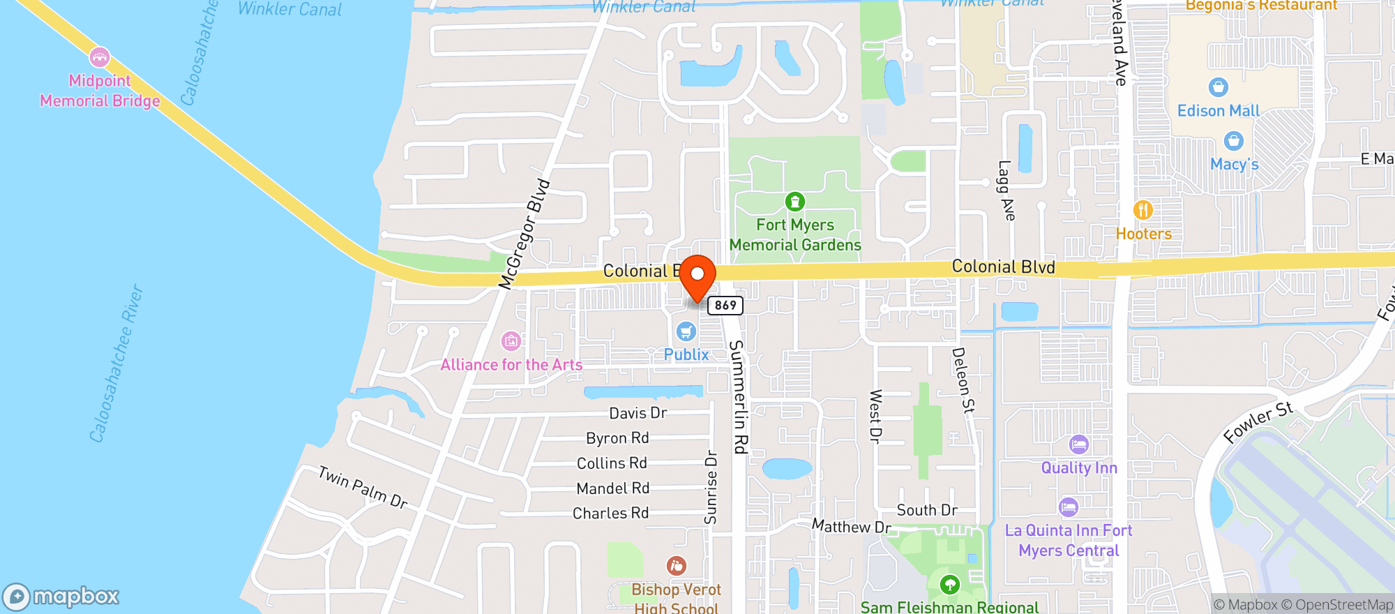 Map showing Publix Super Market