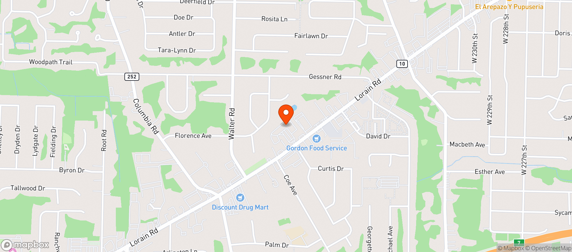 Map showing Local Bar