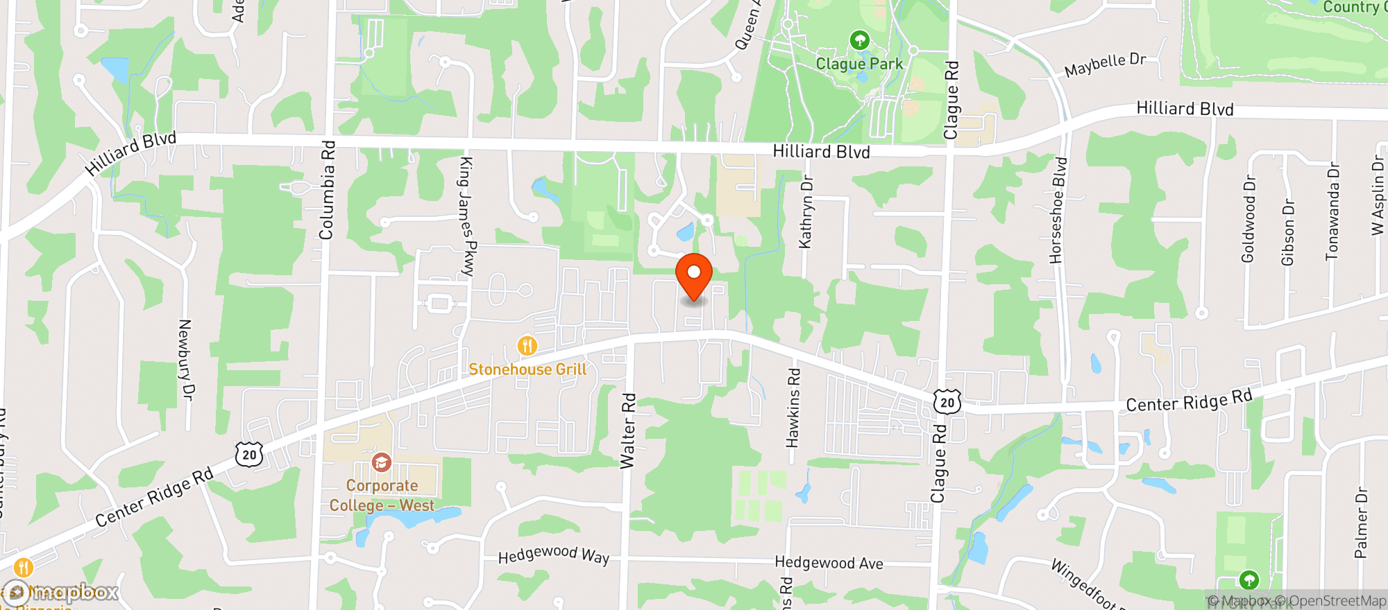 Map showing Elks Lodge