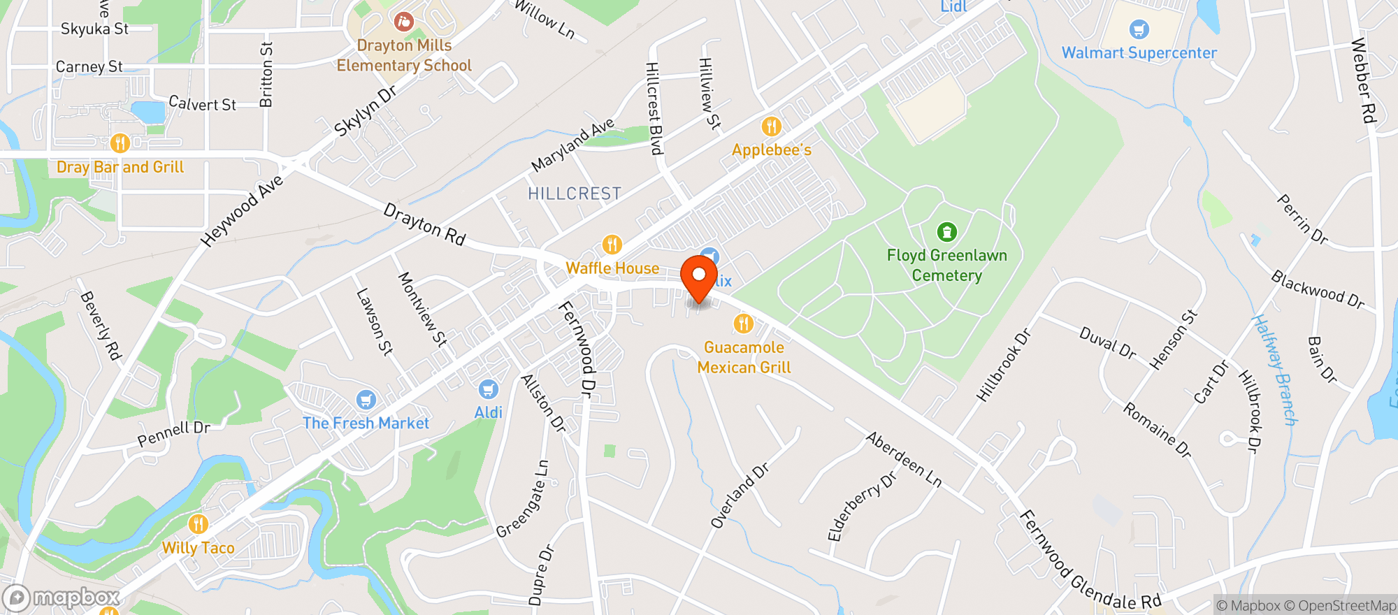 Map showing Fernwood Abc 