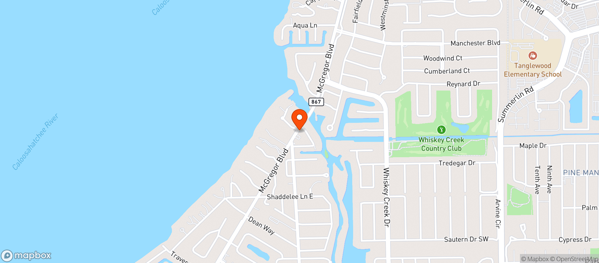 Map showing Mcgregor Food Mart
