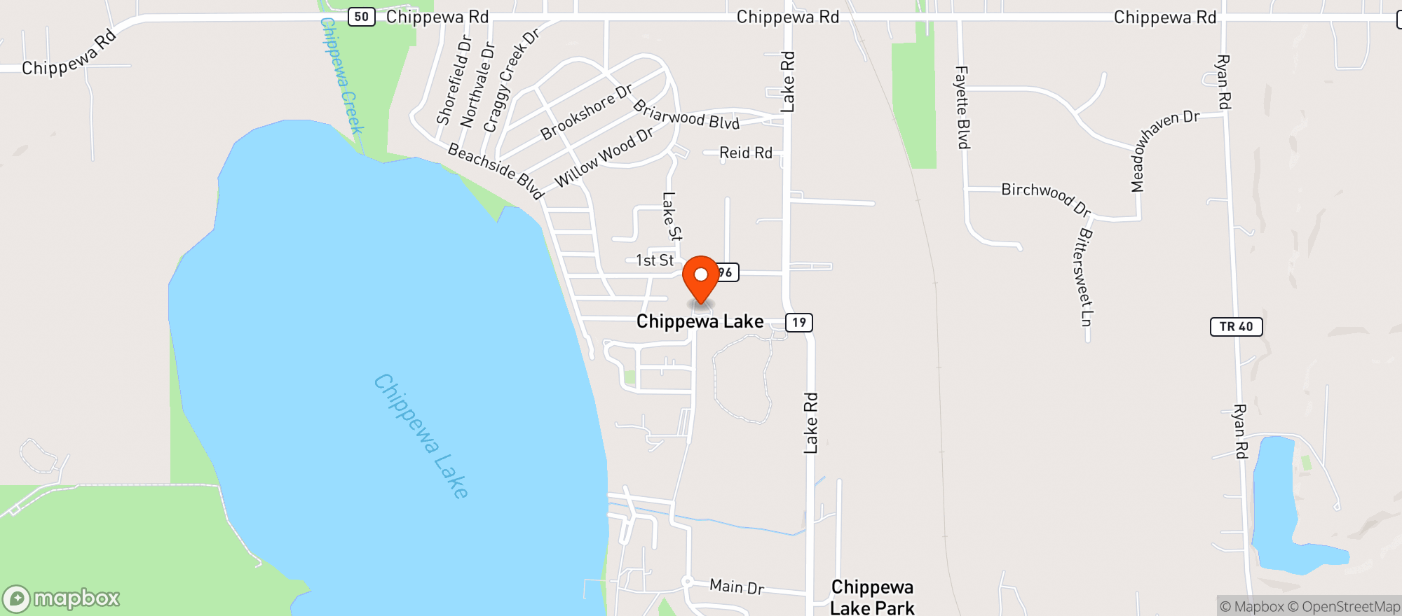 Map showing Village Inn