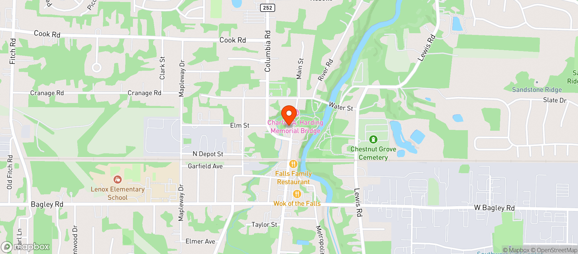 Map showing Gunselmans Steakhouse & Bar
