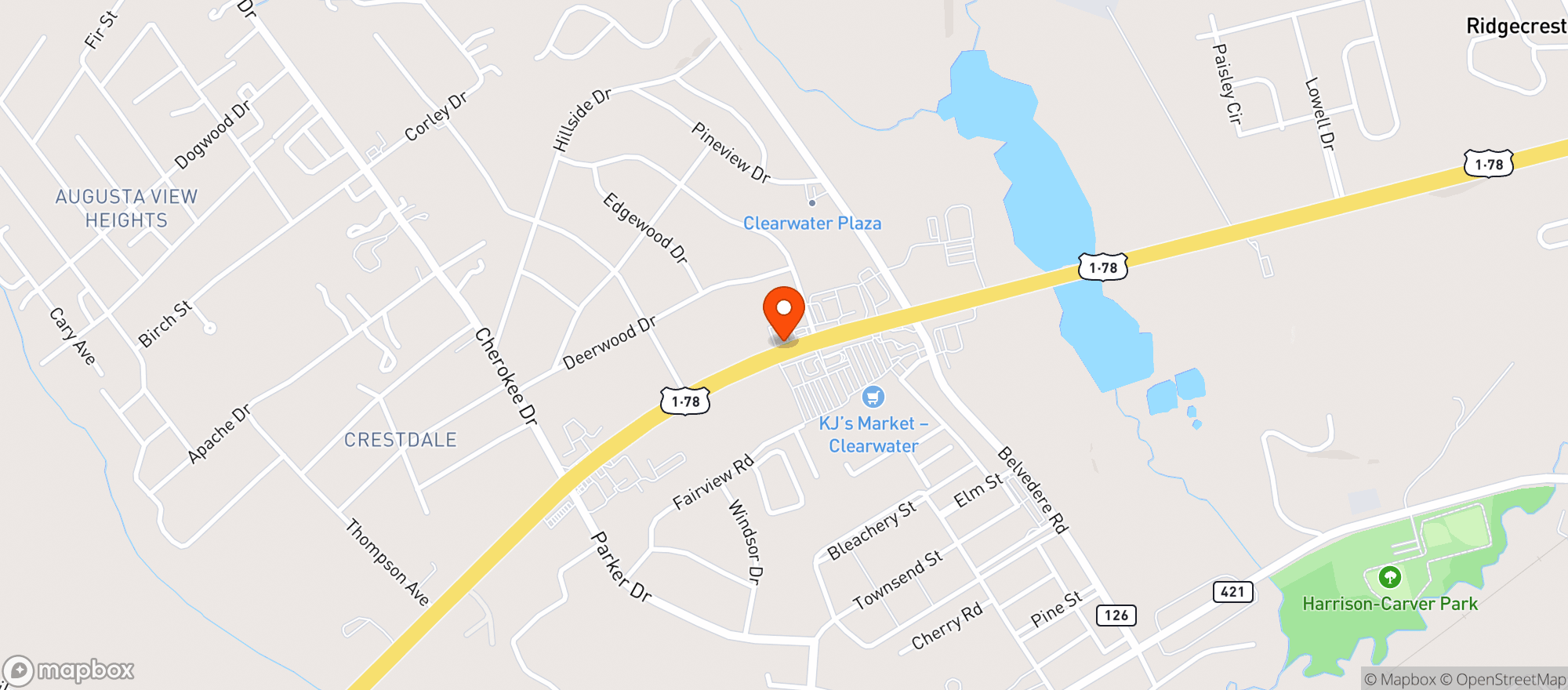 Map showing Ye Olde Grocery 7