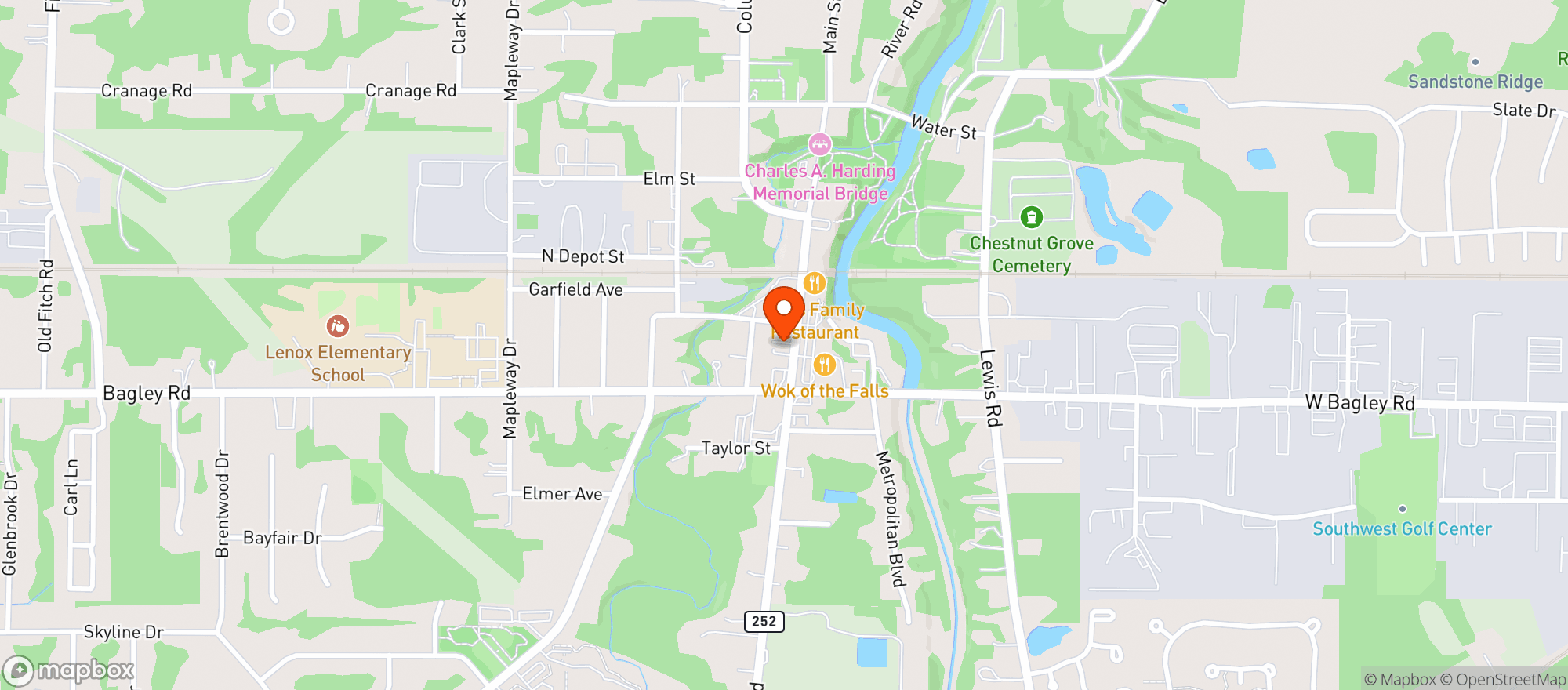 Map showing Gibbs Butcher & Brews