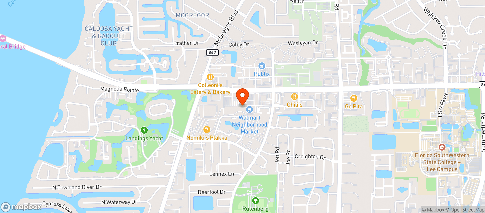 Map showing Walmart Neighborhood Market