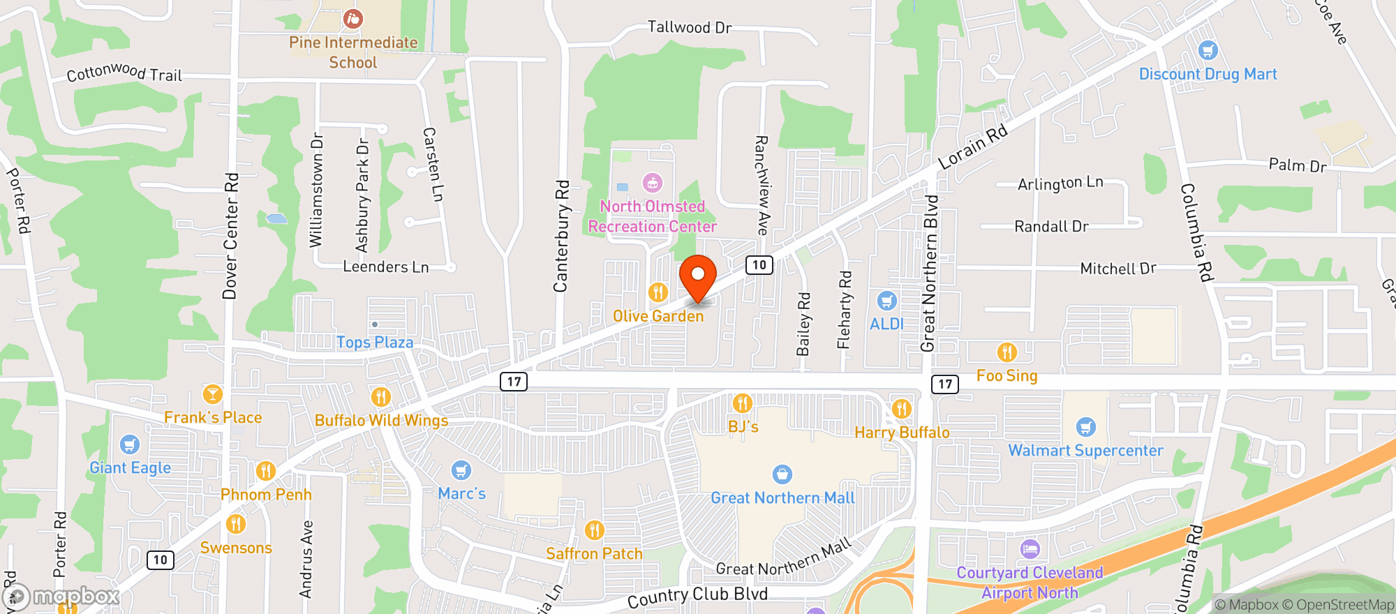 Map showing City Club
