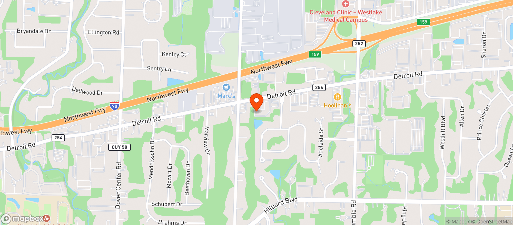 Map showing Red Wine & Brew