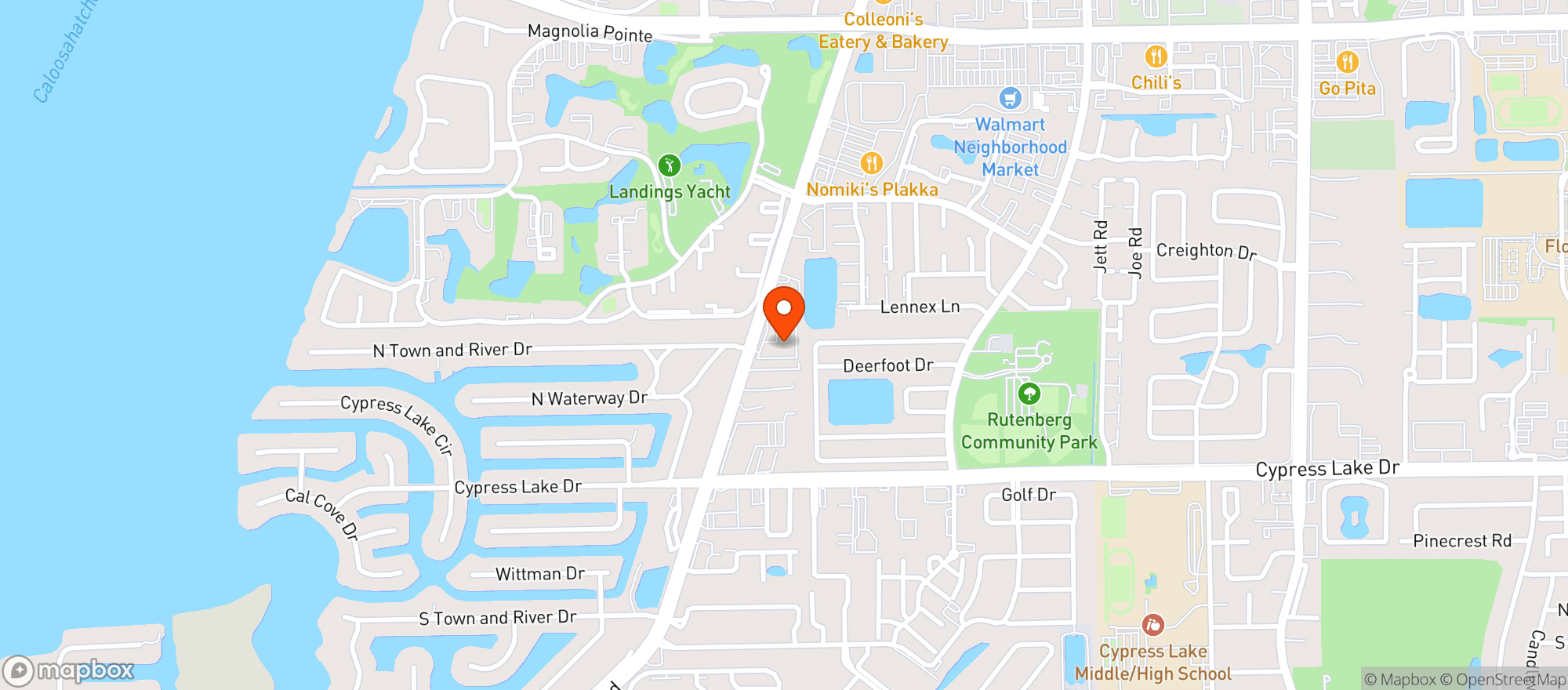 Map showing Melting Pot Restaurant #1180