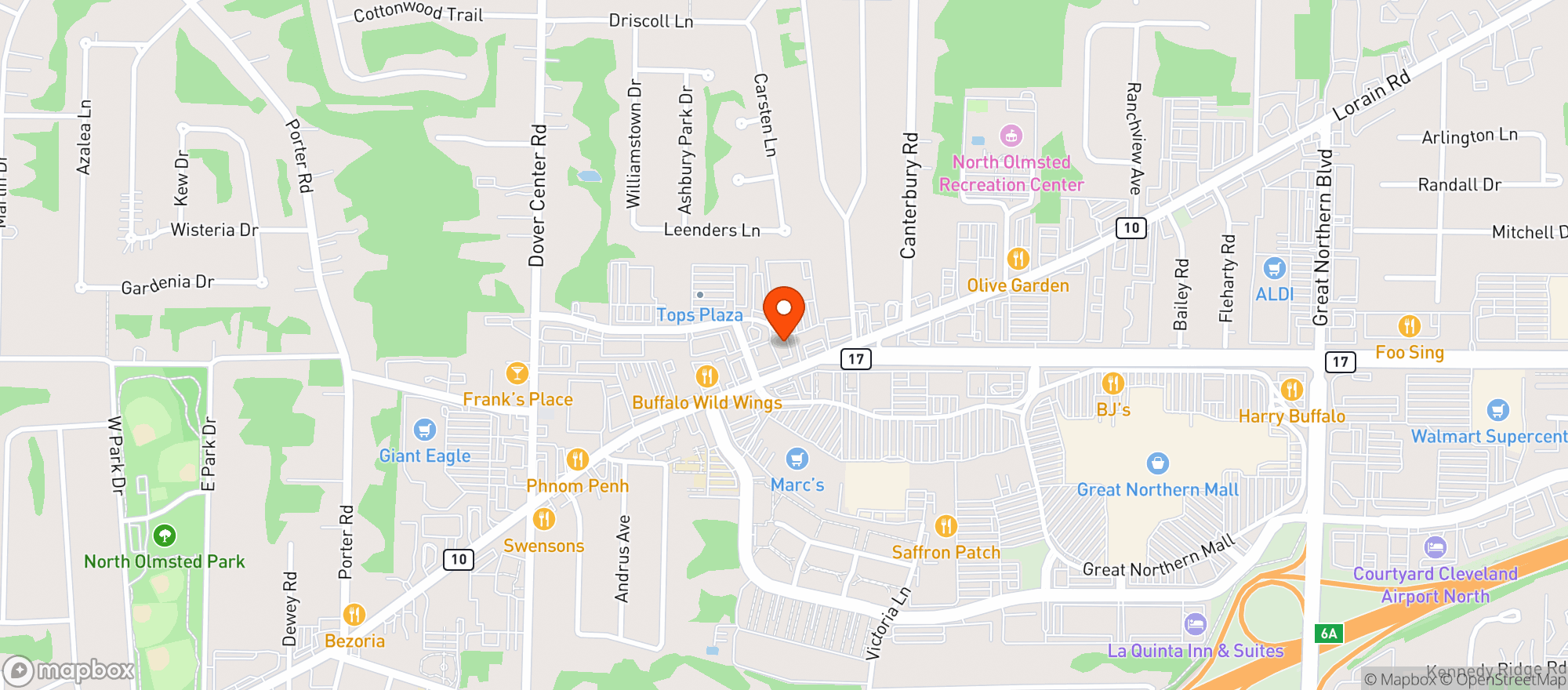 Map showing Vitamin Shoppe - North Olmsted