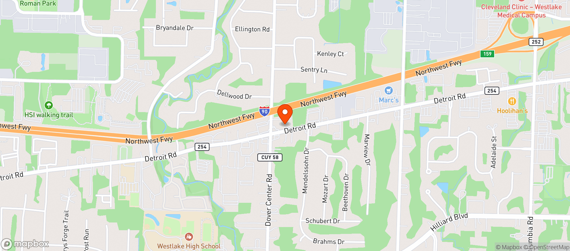 Map showing Convenient Detroit Rd Wlk
