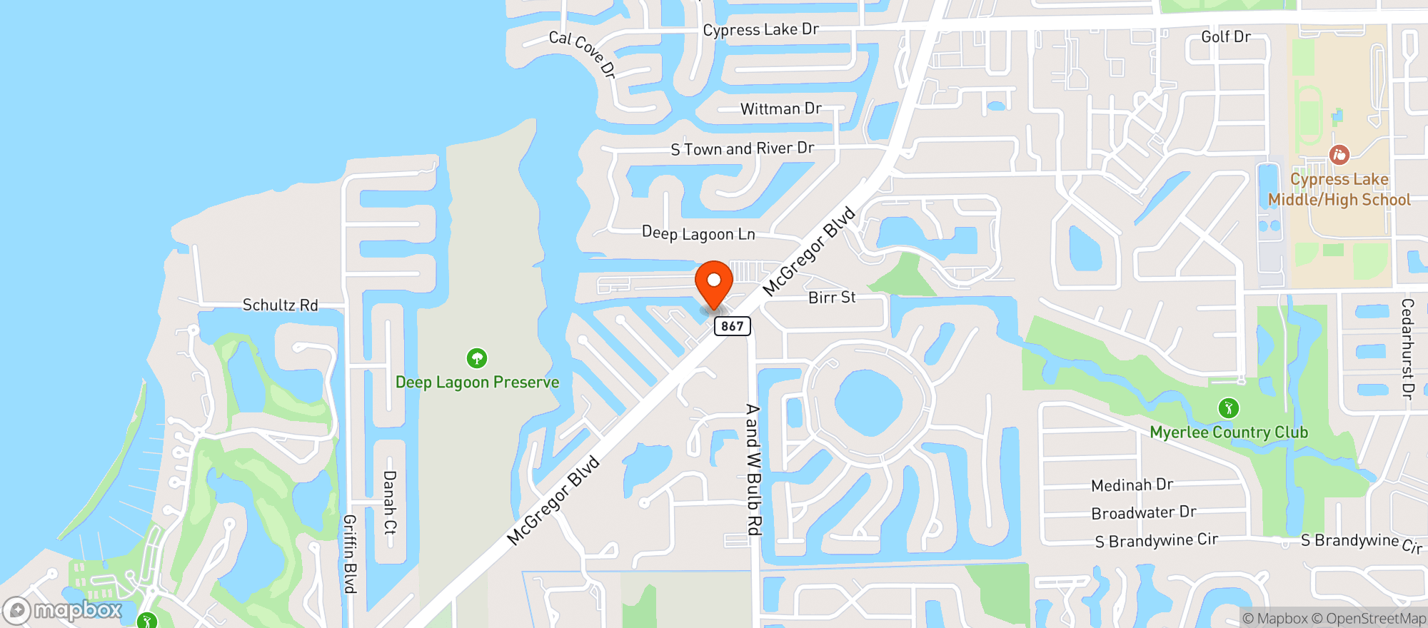 Map showing Deep Lagoon Seafood & O #unk