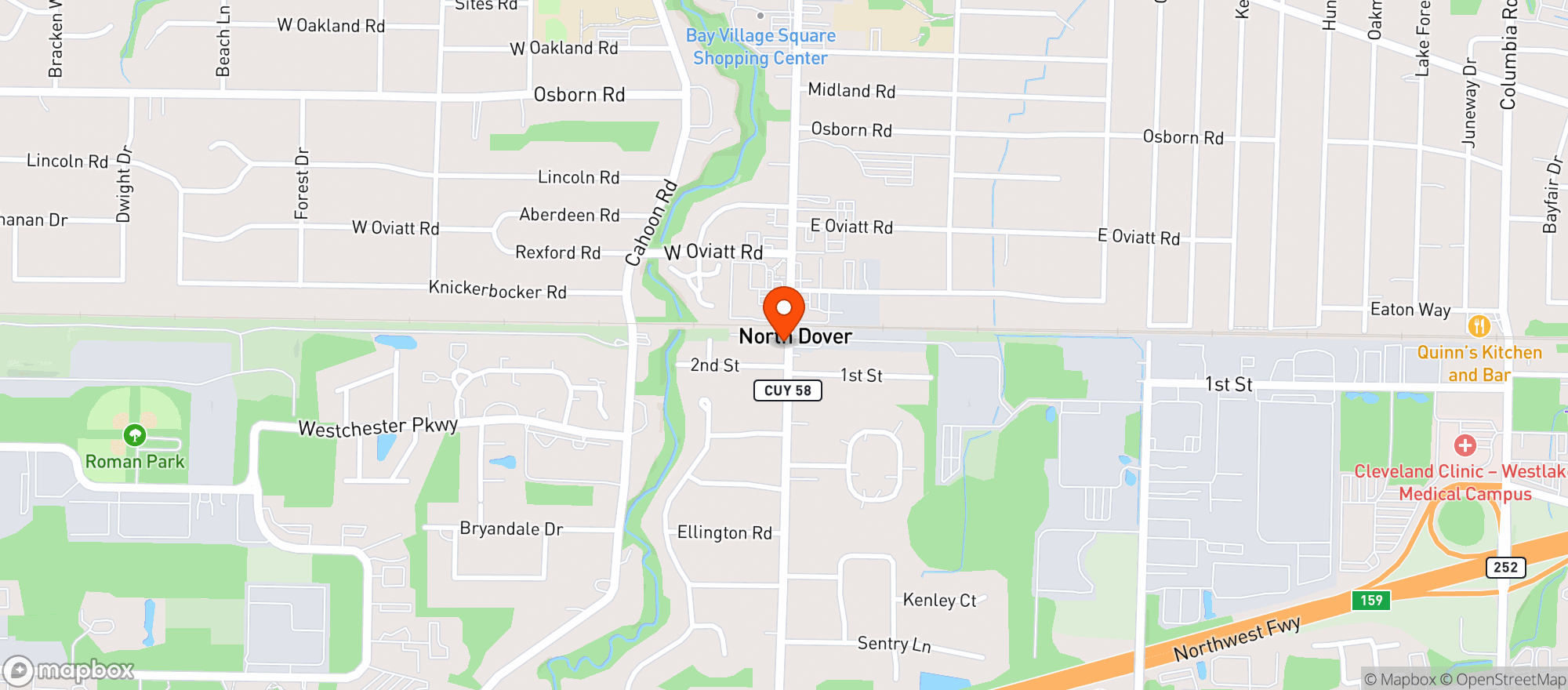 Map showing Cavolis Pizza Shop