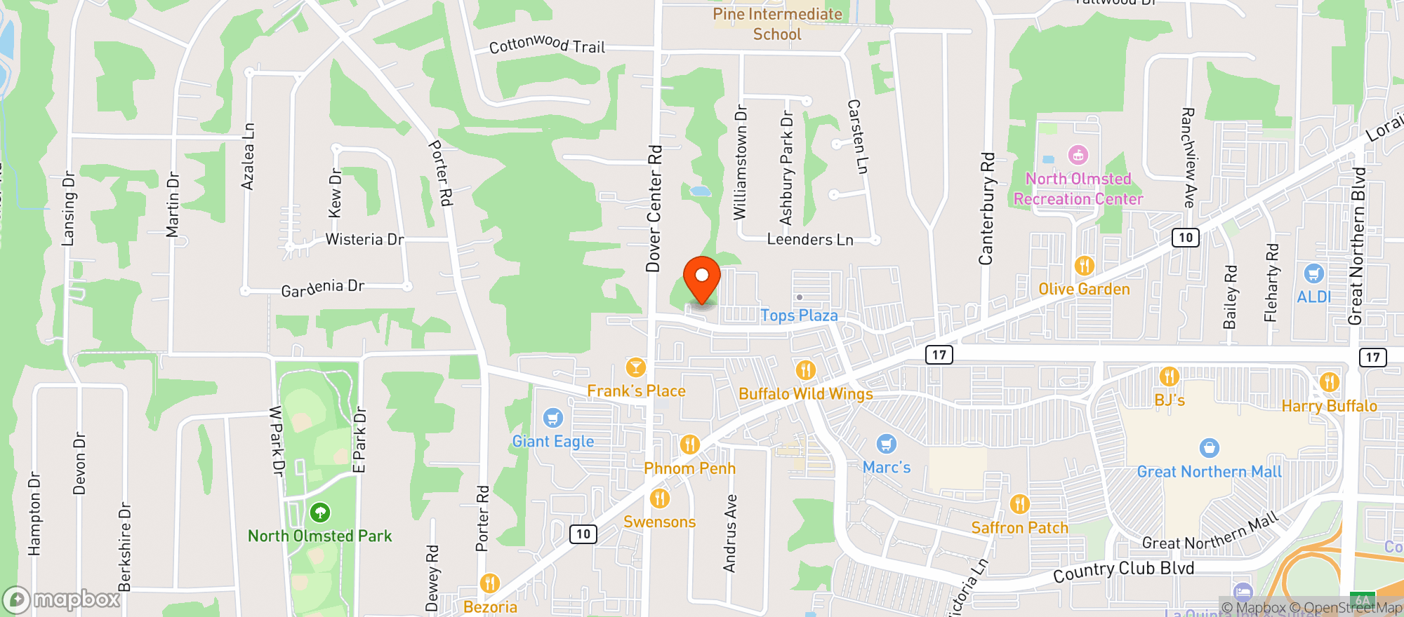 Map showing Seeing Double