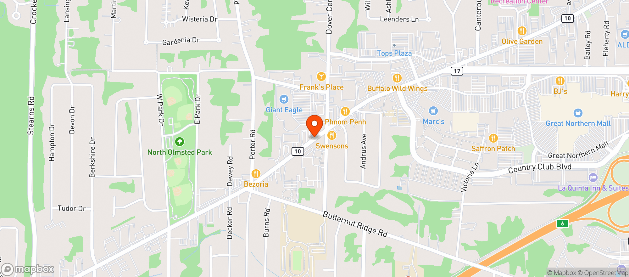Map showing Giant Eagle