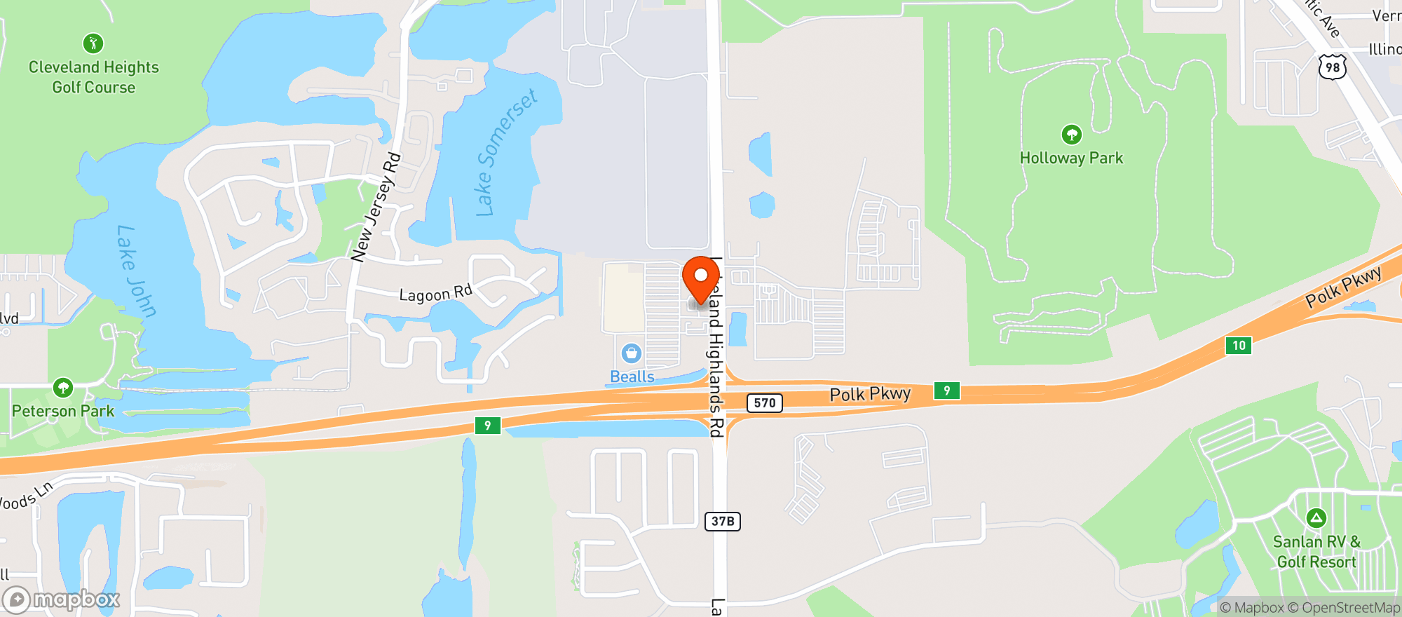 Map showing Mellow Mushroom