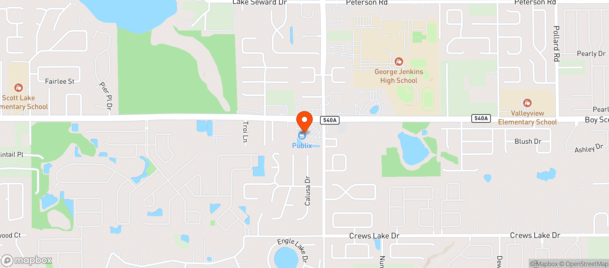 Map showing PUBLIX