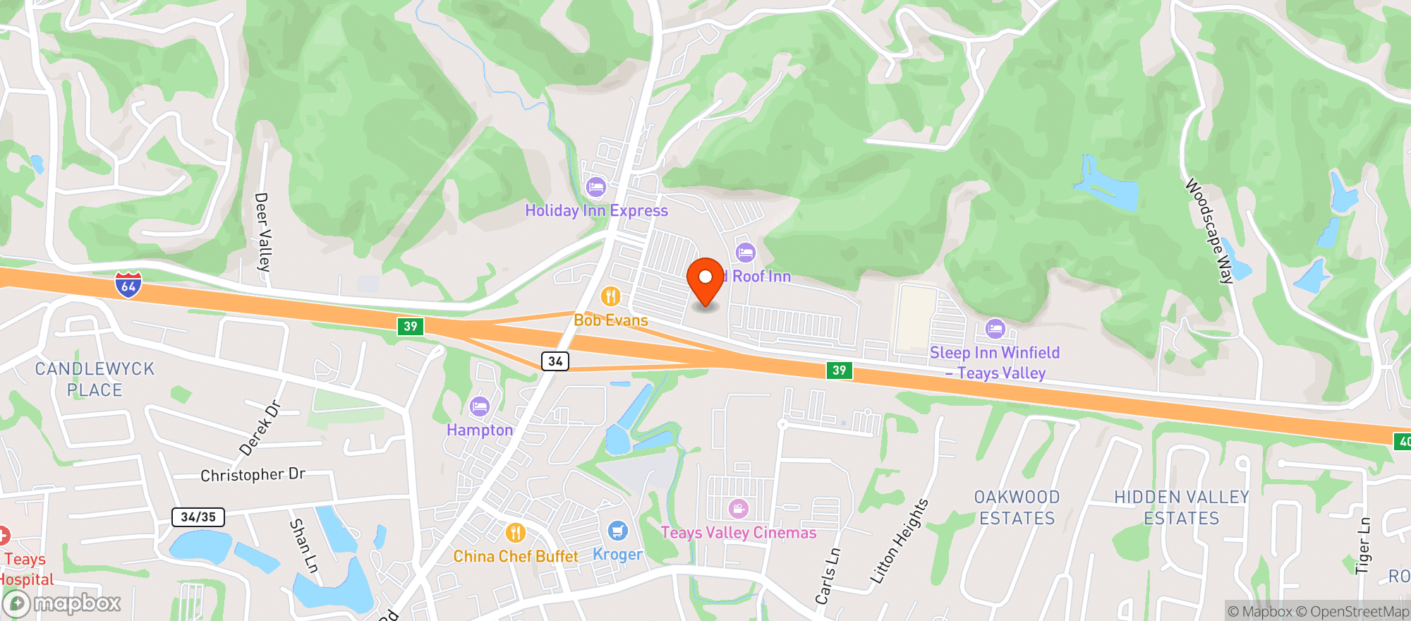 Map showing Target - Teays Valley