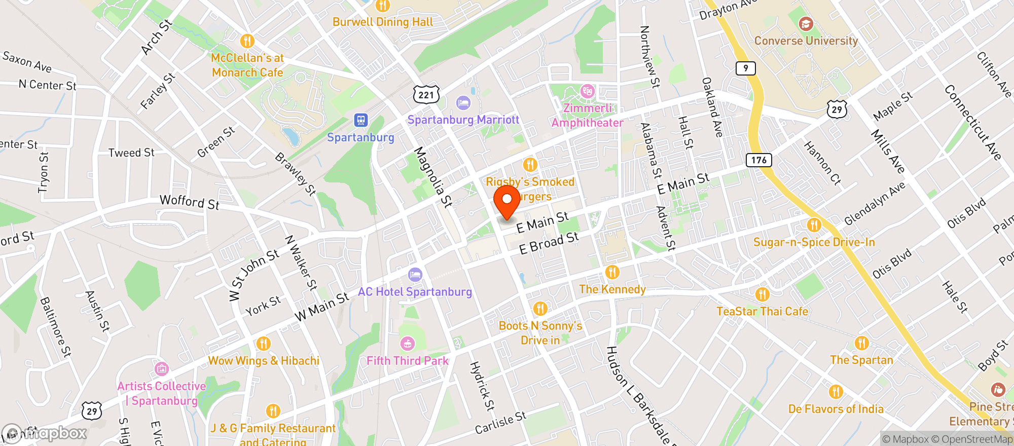 Map showing Islas On The Square