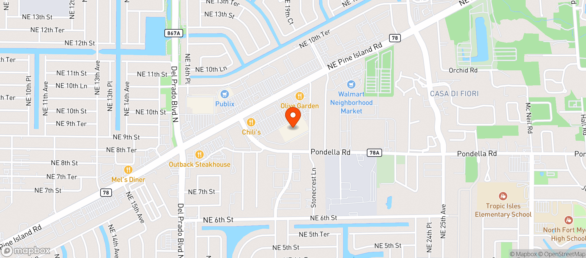 Map showing Supertarget