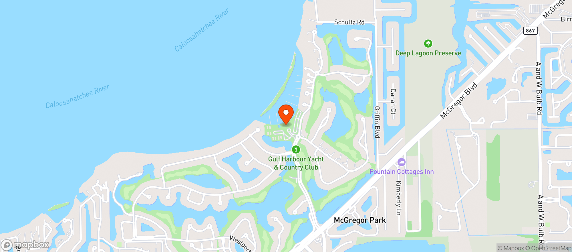 Map showing Gulf Harbour Golf & Country Club