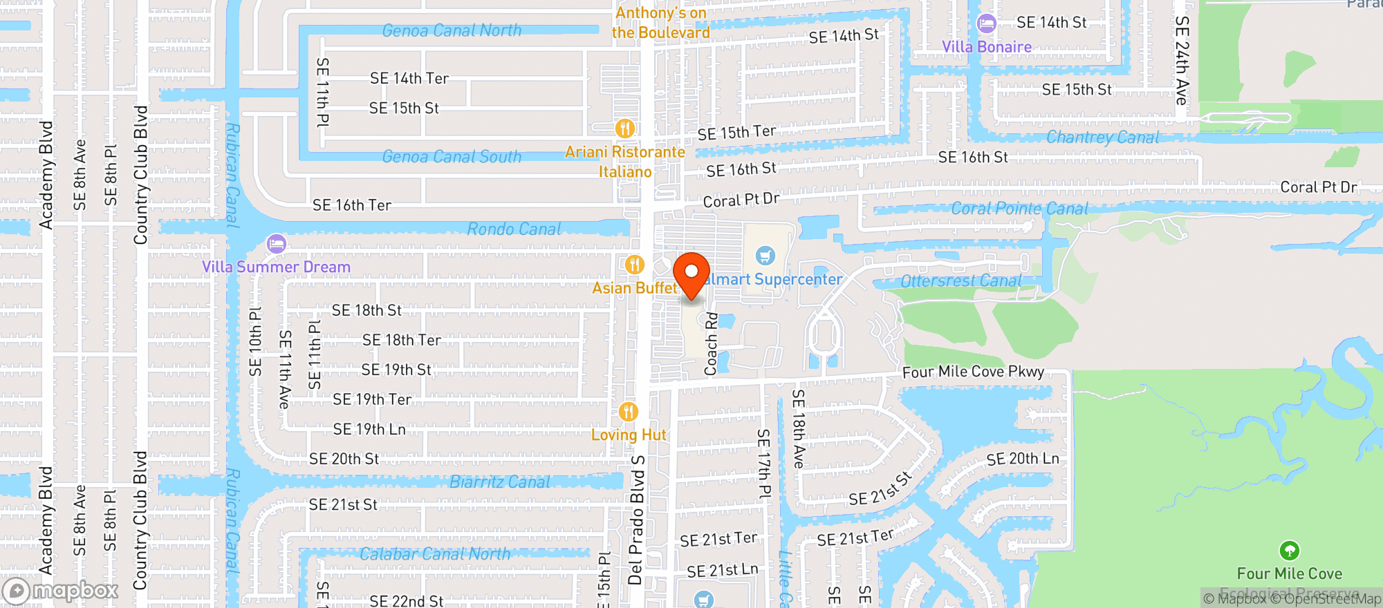 Map showing Publix