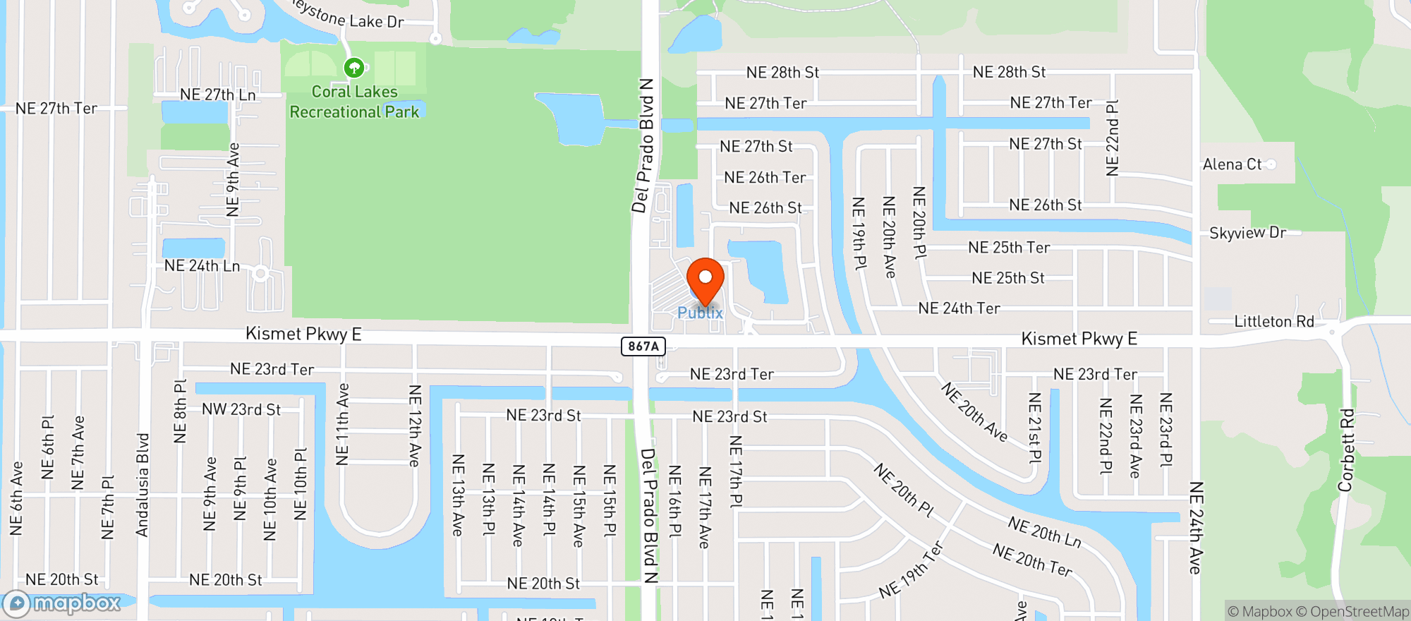 Map showing Friendly Frankies Liquor