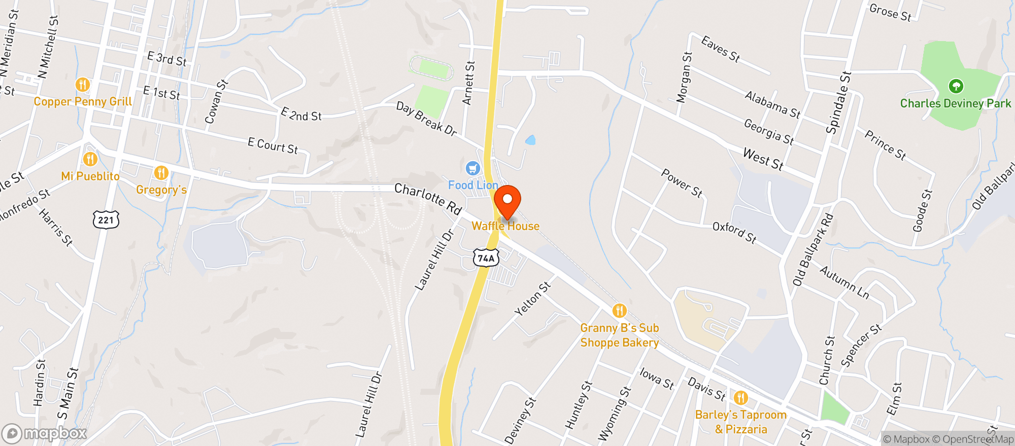 Map showing One Stop Scotchman Store 3718
